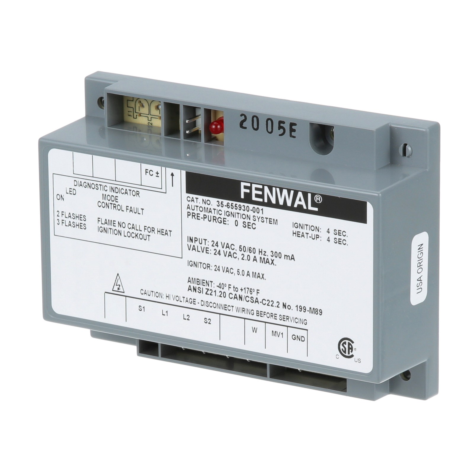 Ignition Control Module , Hot Surface Replaces LBC Bakery Equipment