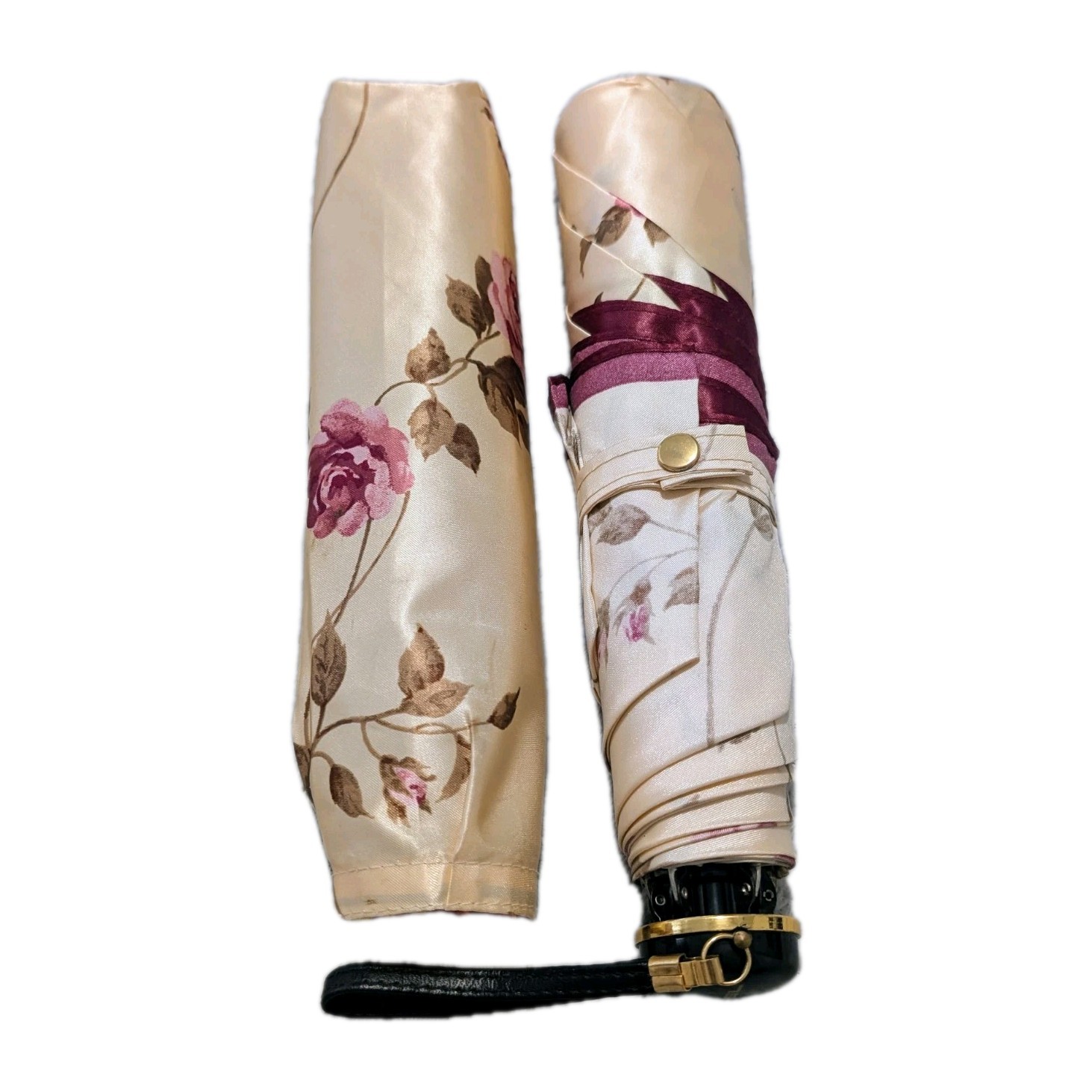 Vintage Unused Lancel Floral Lightweight folding umbrella