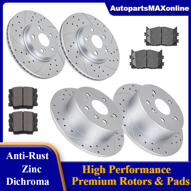 Front Rear Brake Rotors Brake Pads for Toyota Camry Avalon Lexus ES300h Disc Kit