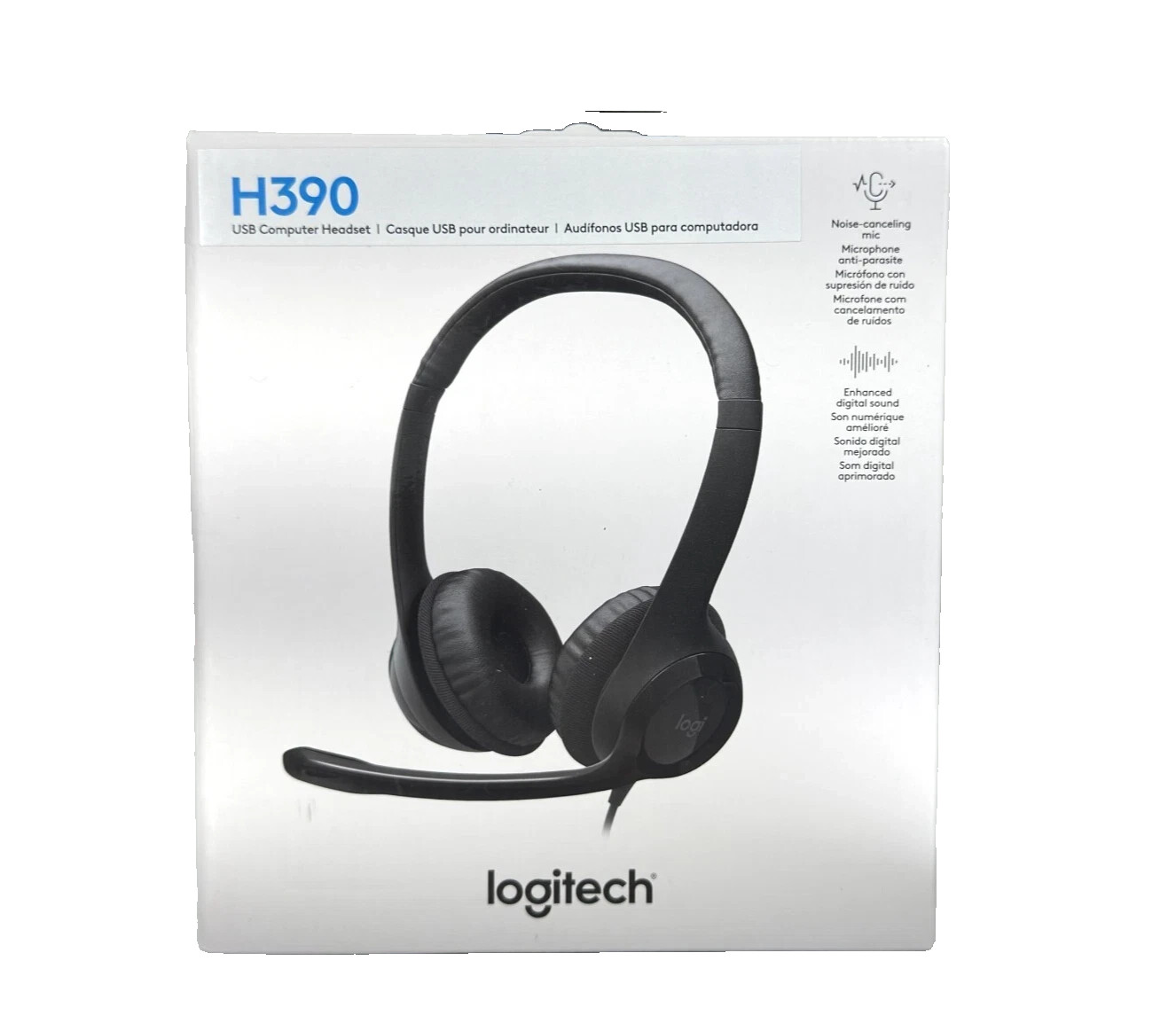 Logitech H390 USB Wired Noise-Canceling Headset - NEW OPEN !!!