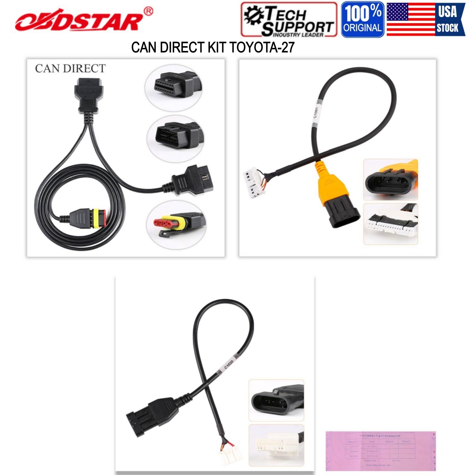 OBDSTAR CAN DIRECT KIT OBD Diagnostic Cable for Reading Data Gateway Vehicles