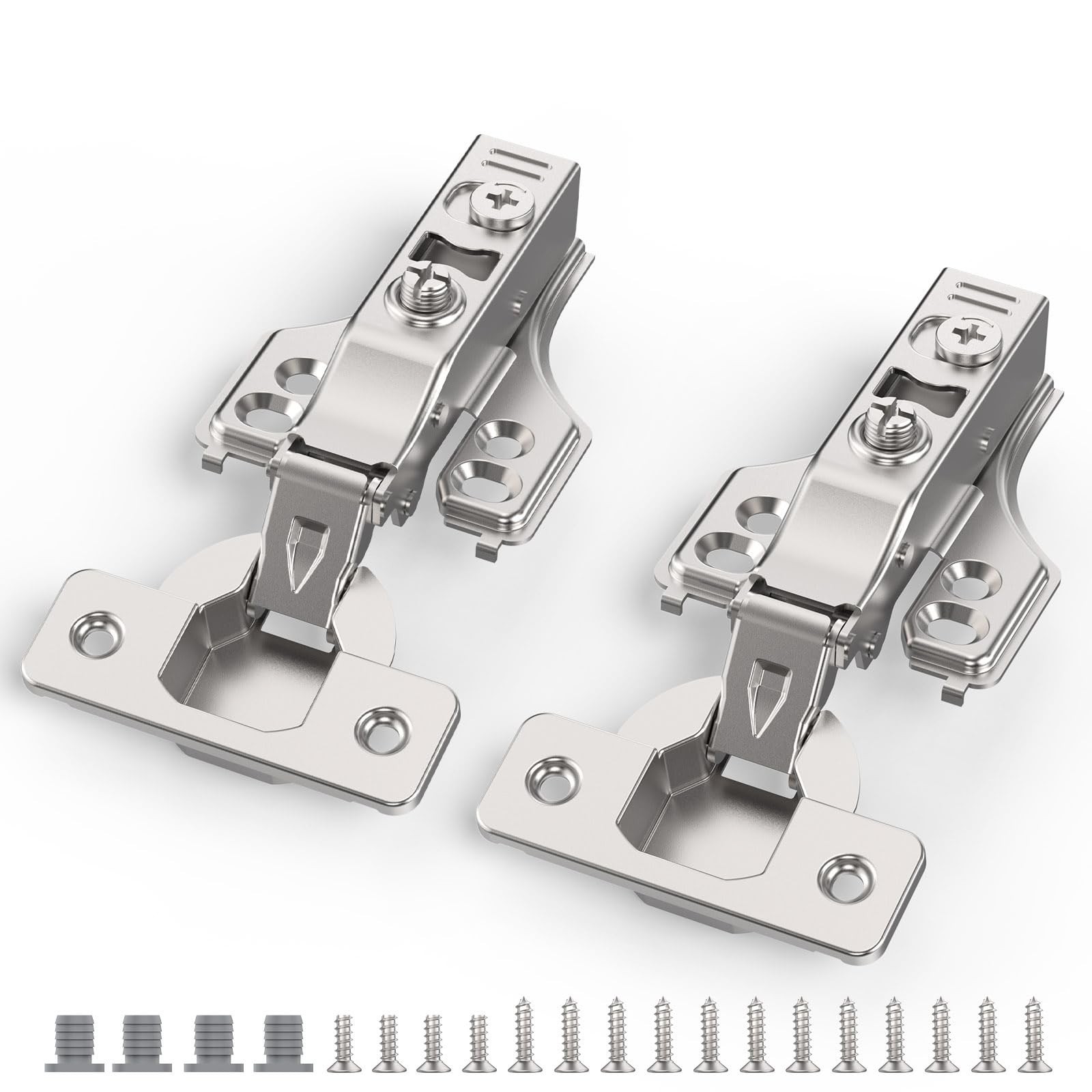 20 Pack 3/4" Full Overlay Soft Close Concealed Hinge for Face Frame ＆ Fra