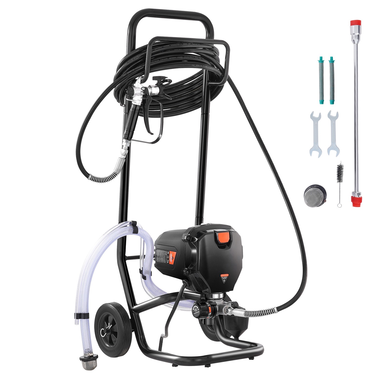 Uimoso Stand Airless Paint Sprayer 750W 3000PSI Electric Paint Sprayer With Cart