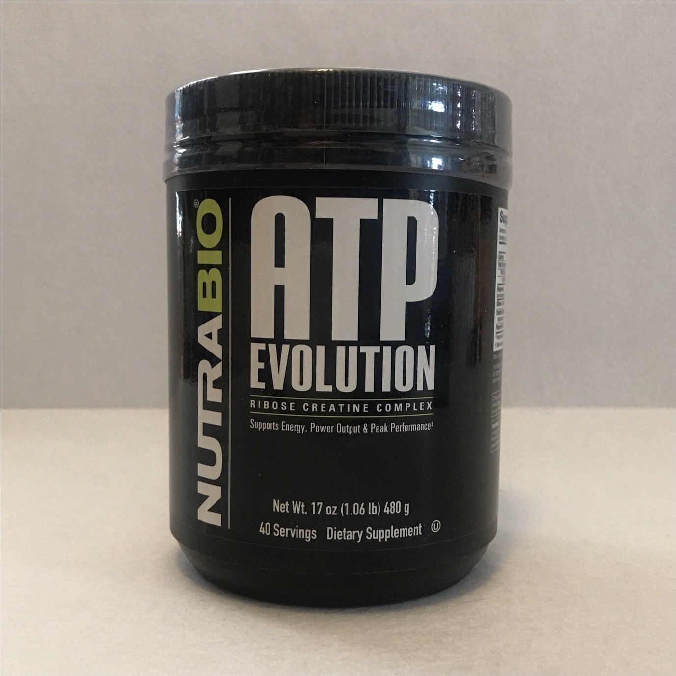 NutraBio ATP Evolution Ribose Creatine Complex Powder 17 oz 40 Servings