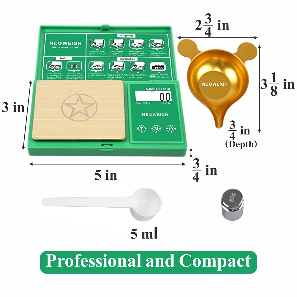 Reloading Scale, Powder Scale for Reloading, 1500 Grains X 0.1 Gn, Digital Powde
