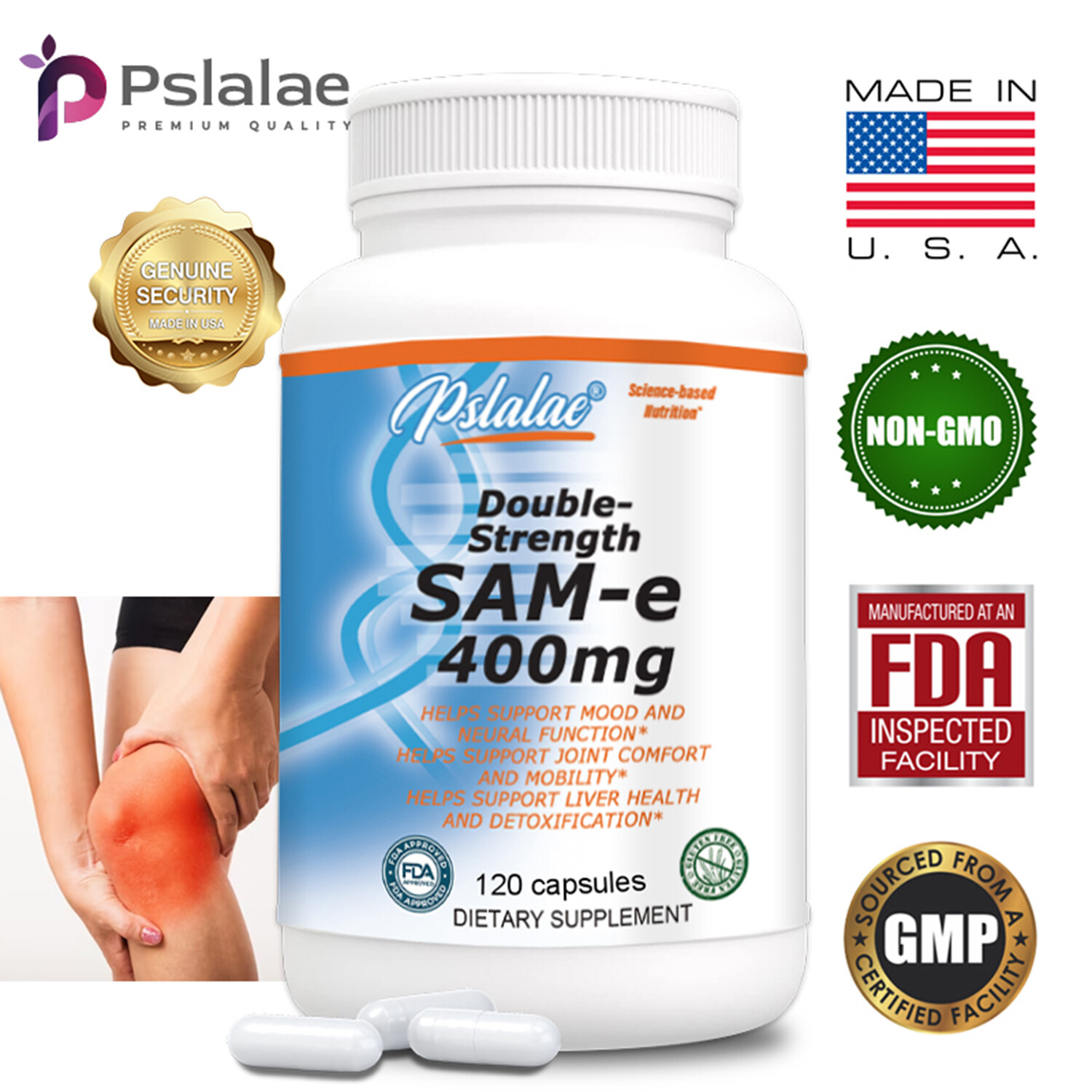 SAM-e 400mg - Nervous System Joint Support, Anxiety Relief, Mood Liver Health