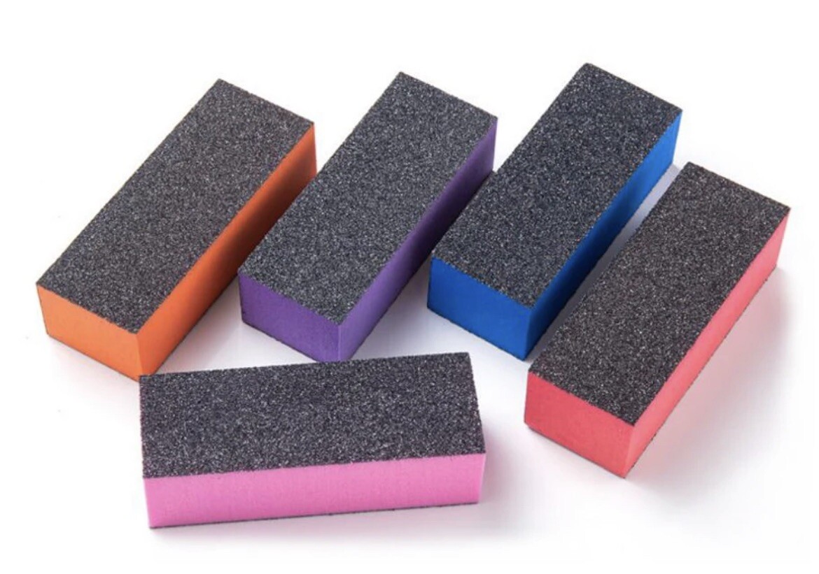 30Pcs Black Orange Nail Polisher 4 Way Buffer Buffing Block Manicure File