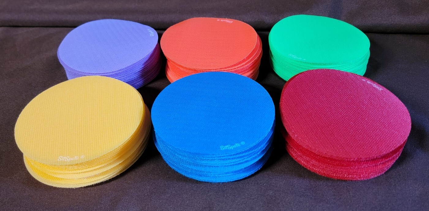 96 Carpet Spots 4" Markers Sit Dots Circles Rug Stand Space Area Timeout Spot