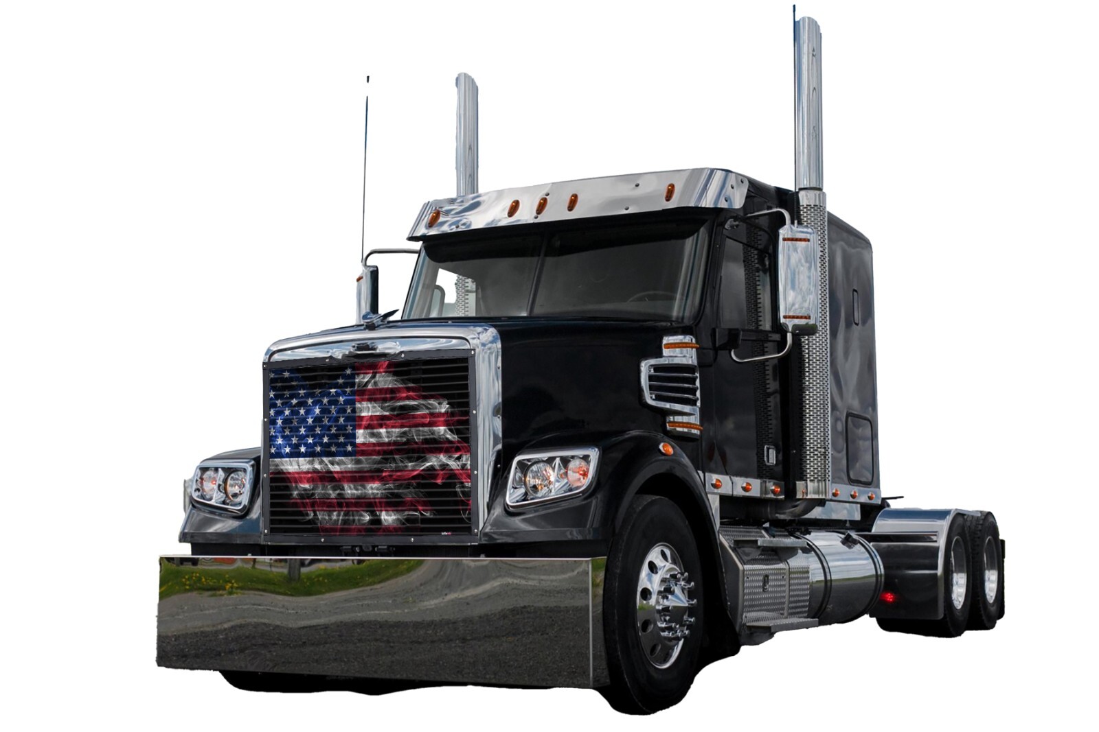 Smokey Flag Bug Screen Fits Freightliner Coronado 2010 & Newer Square Headlights