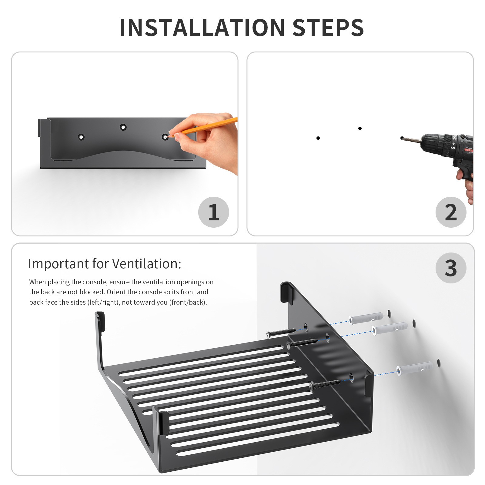 Wall Mount Bracket For Steam Machine Console Metal Holder Dissipation Bracket