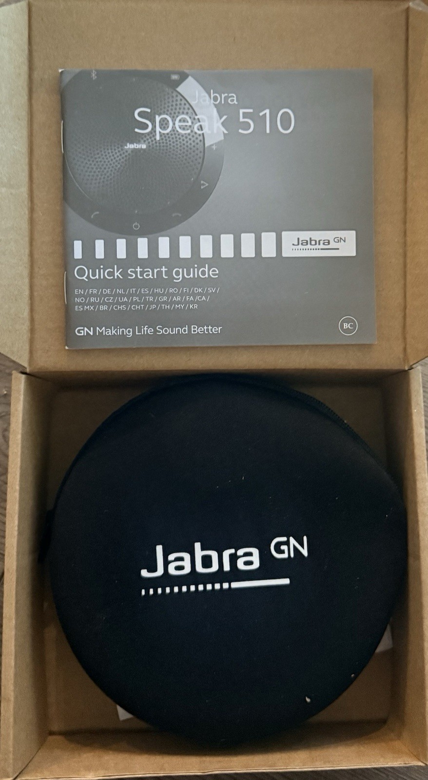 Jabra Speak 510 Portable Bluetooth Speakerphone USB.