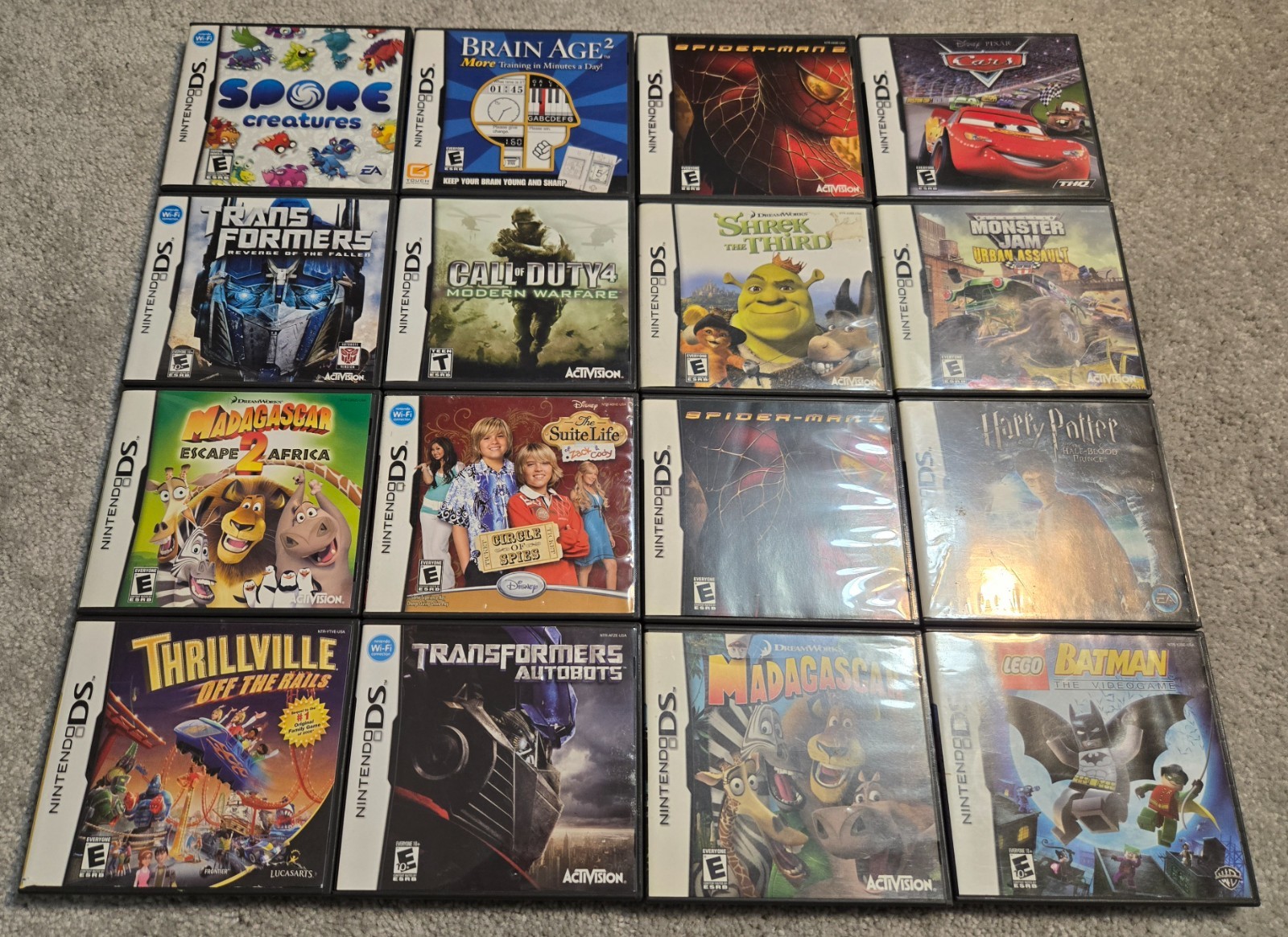 Lot 16 Nintendo DS Game Cases/Art, Some w/ Manuals