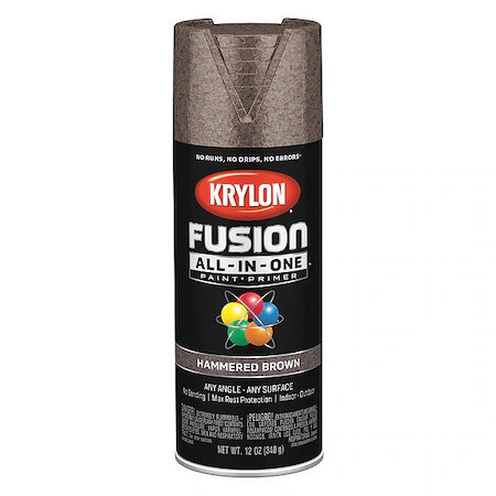 Krylon K02783007 Hammered Spray Paint, Brown, Gloss, Solvent, 12 Oz