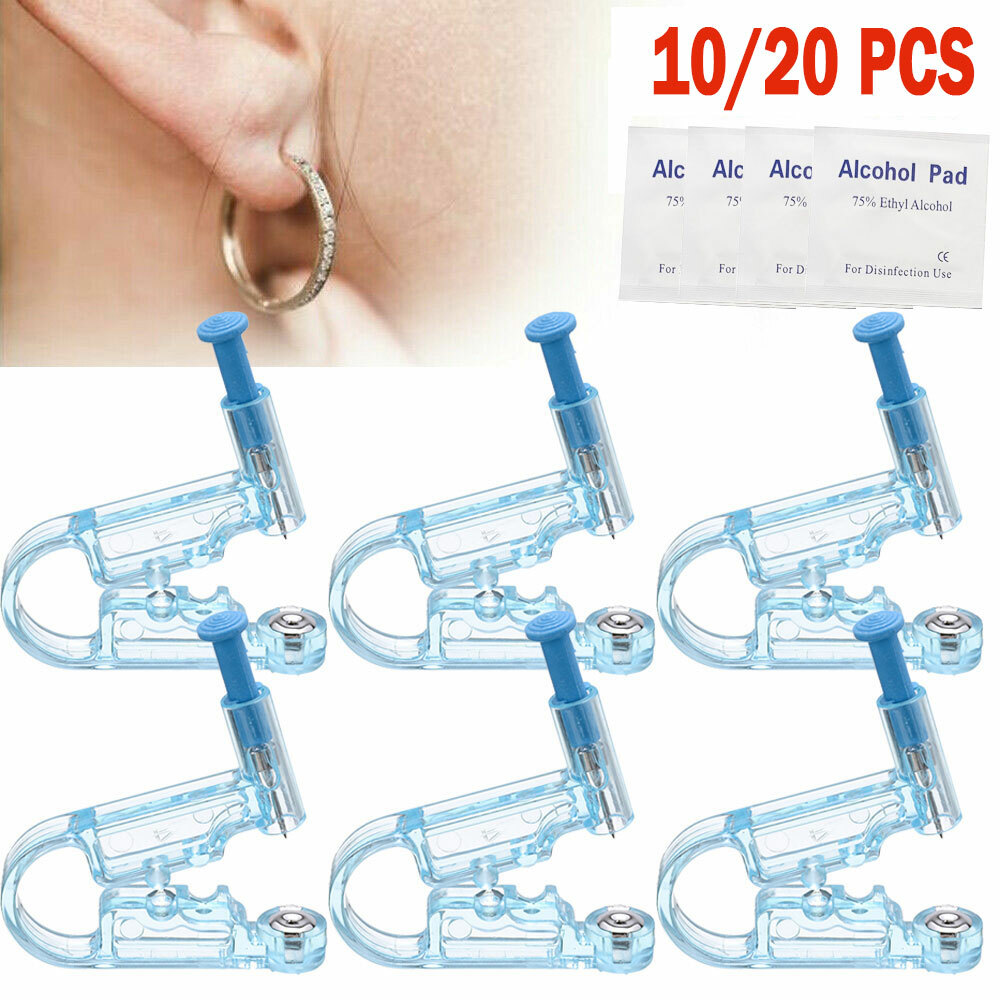 10/20Pc Healthy Piercer Disposable Studs Sterile Piercing Gun Unit Piercer Tools