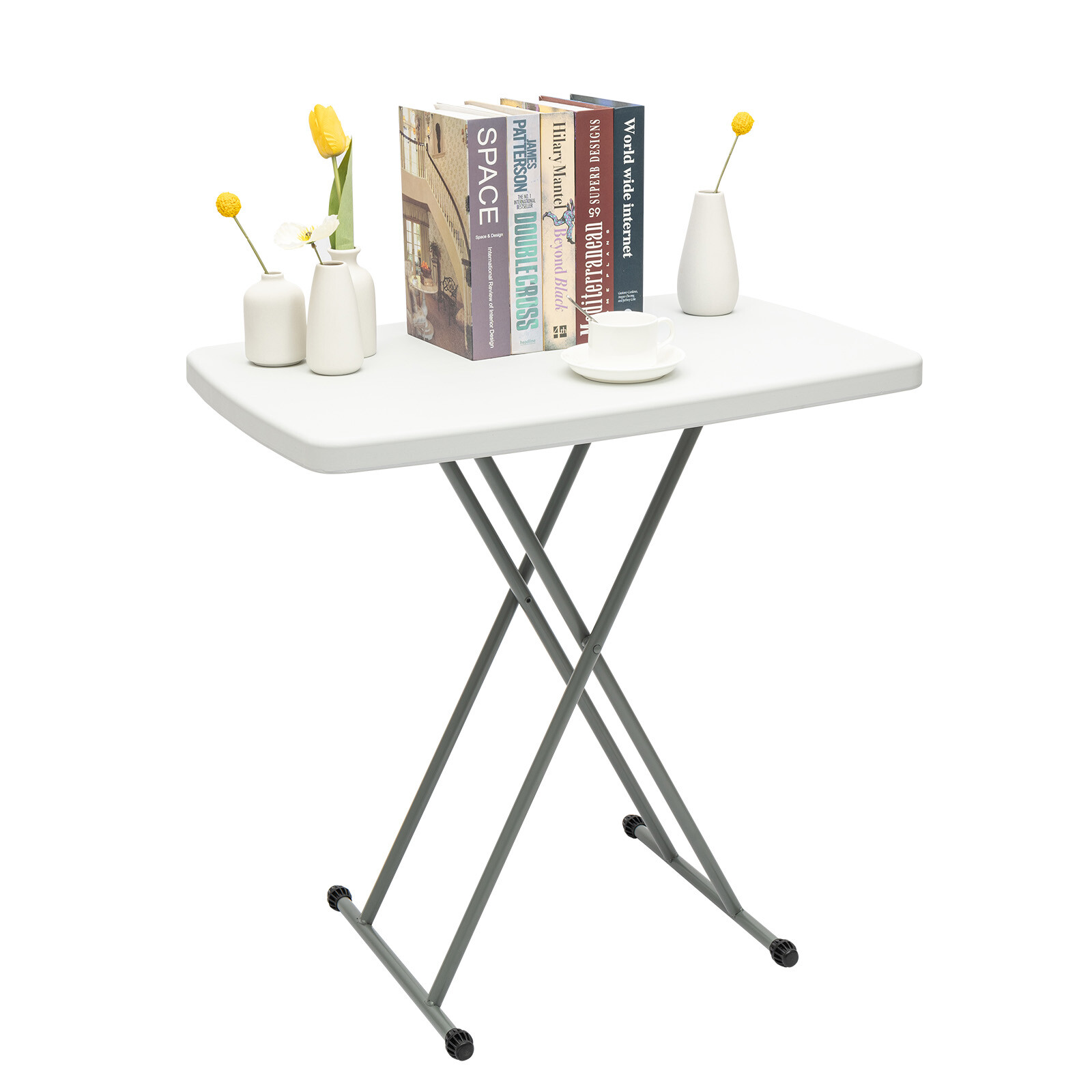 Folding Adjustable Height Table 30x20 Top Laptop Writing Art Crafts Tv Dinner US