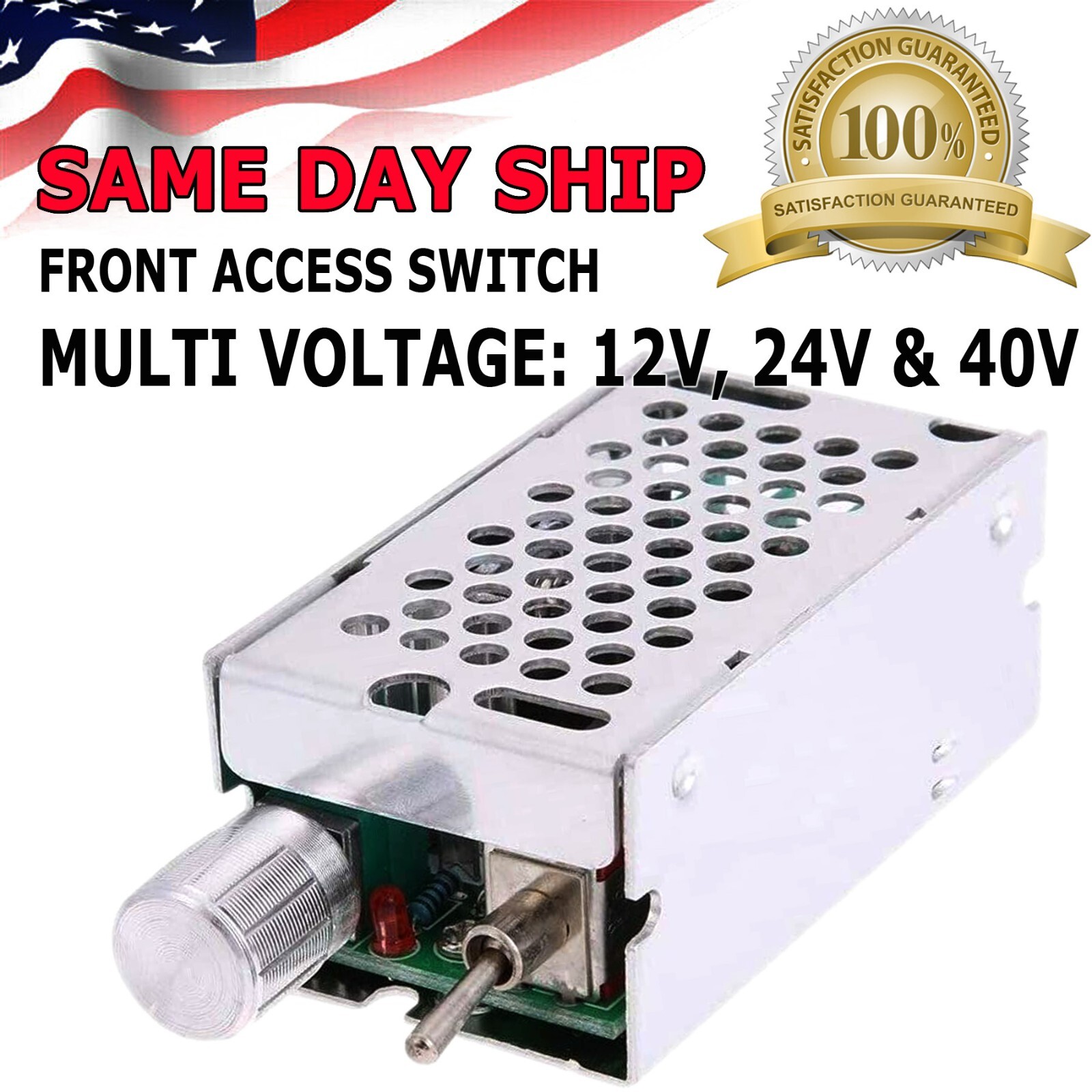 DC Motor Speed Controller Reversible PWM HHO Reversing Control Switch 12/24V 40V