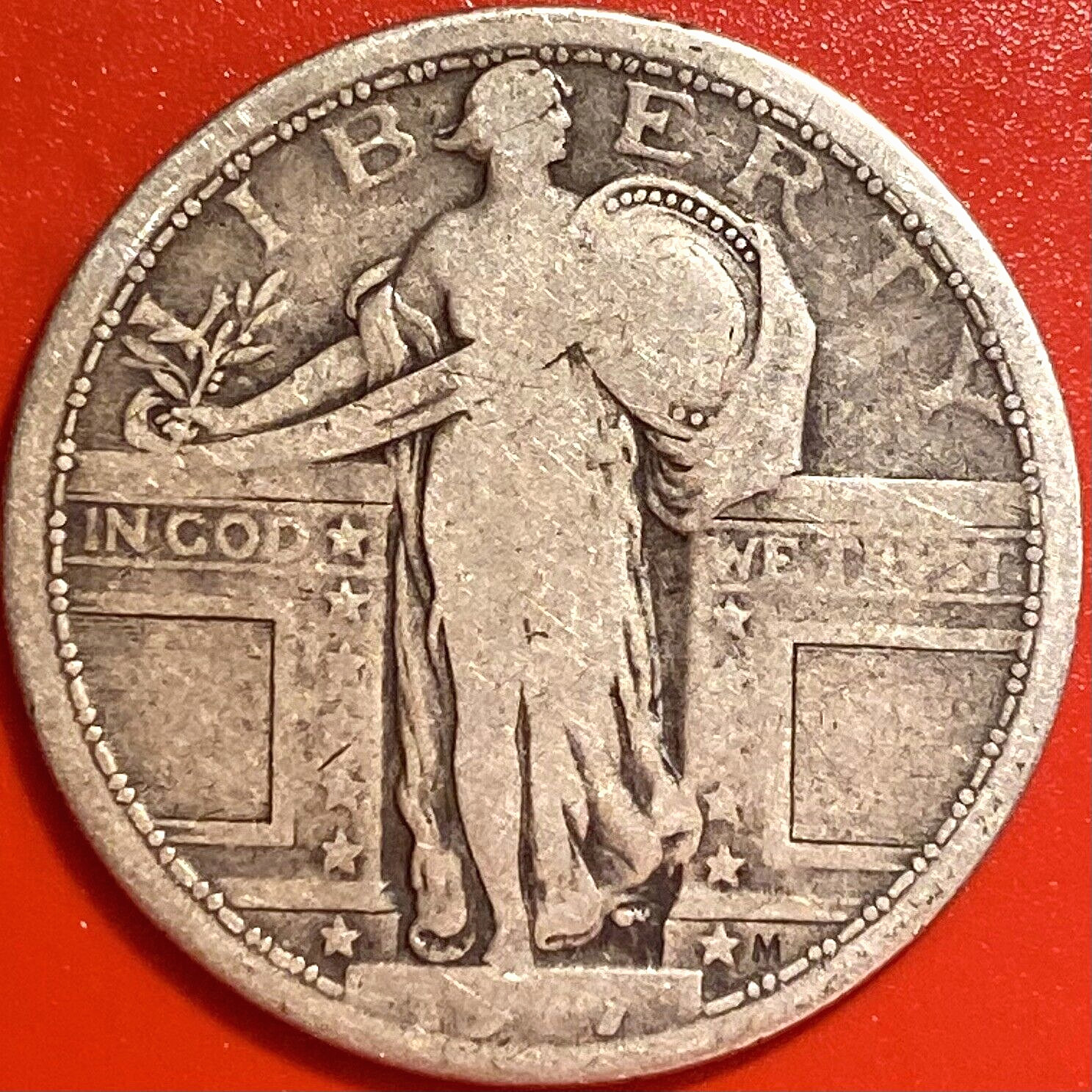 1917 STANDING LIBERTY QUARTER TYPE 1