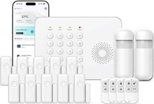 Wireless Home Security System WiFi 4G DIY Alarm No Subscription Fee App Control