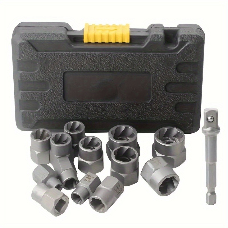 Impact Nut & Bolt Remover Set 3/8" Bolt Extractor Tool Socket Kit With Case 14pc