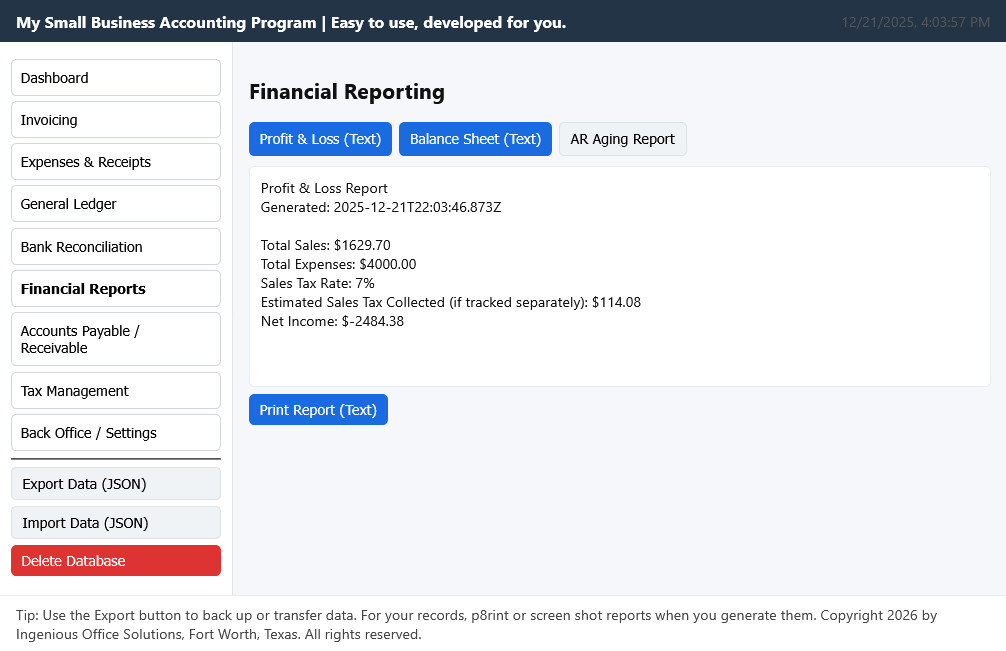 My Small Business Accounting Program Any PC, UNIVERSAL OS, FULL VERSION, CD-r