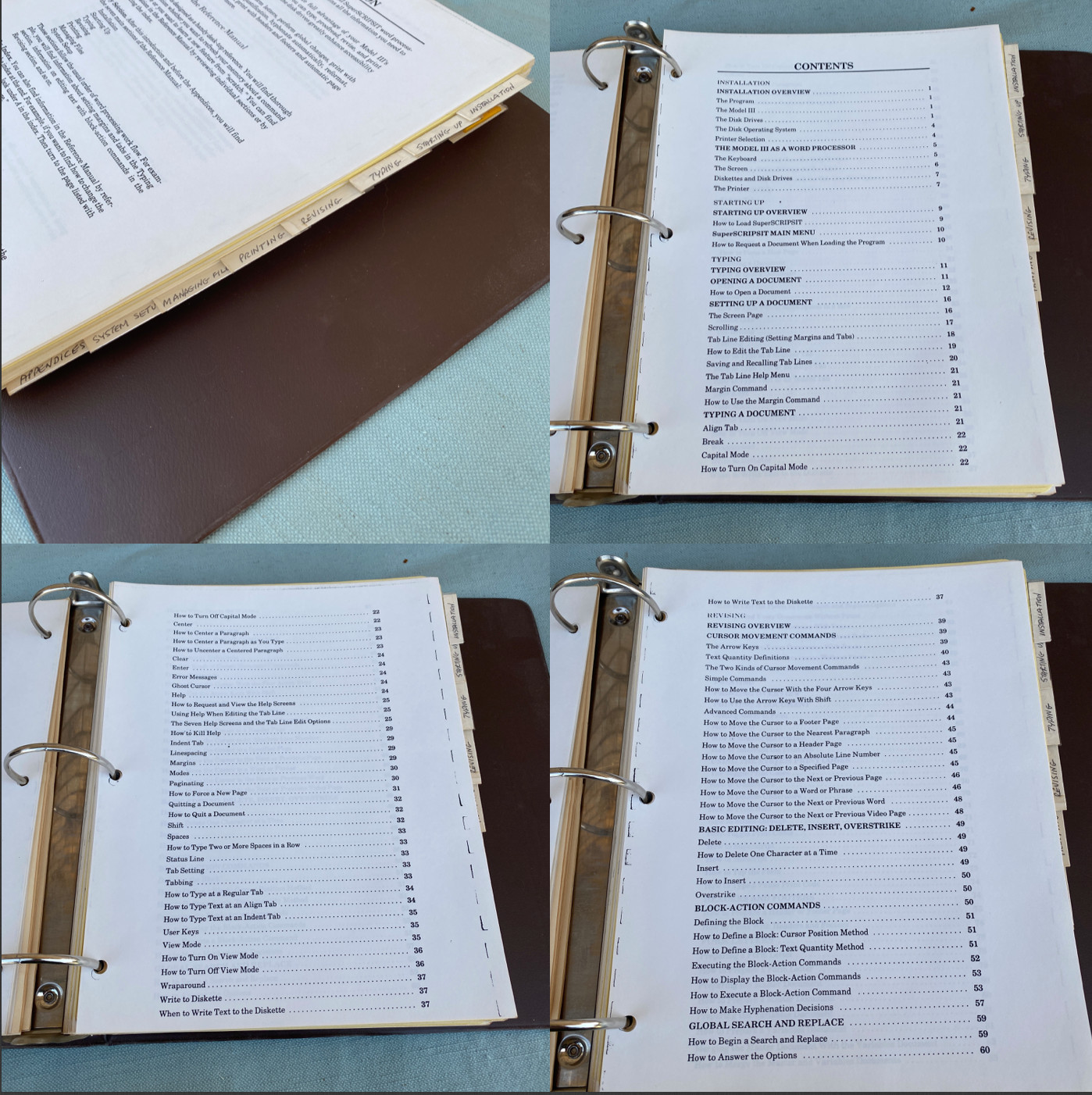 TRS-80 Model 3 User Guide Manual Visicalc Software Arts Mailing List SuperScript