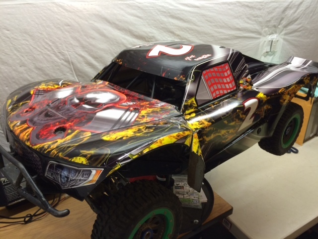 Losi 5ive T Skull with Flames X Factor wrap decals stickers BIG FLEX ROVAN