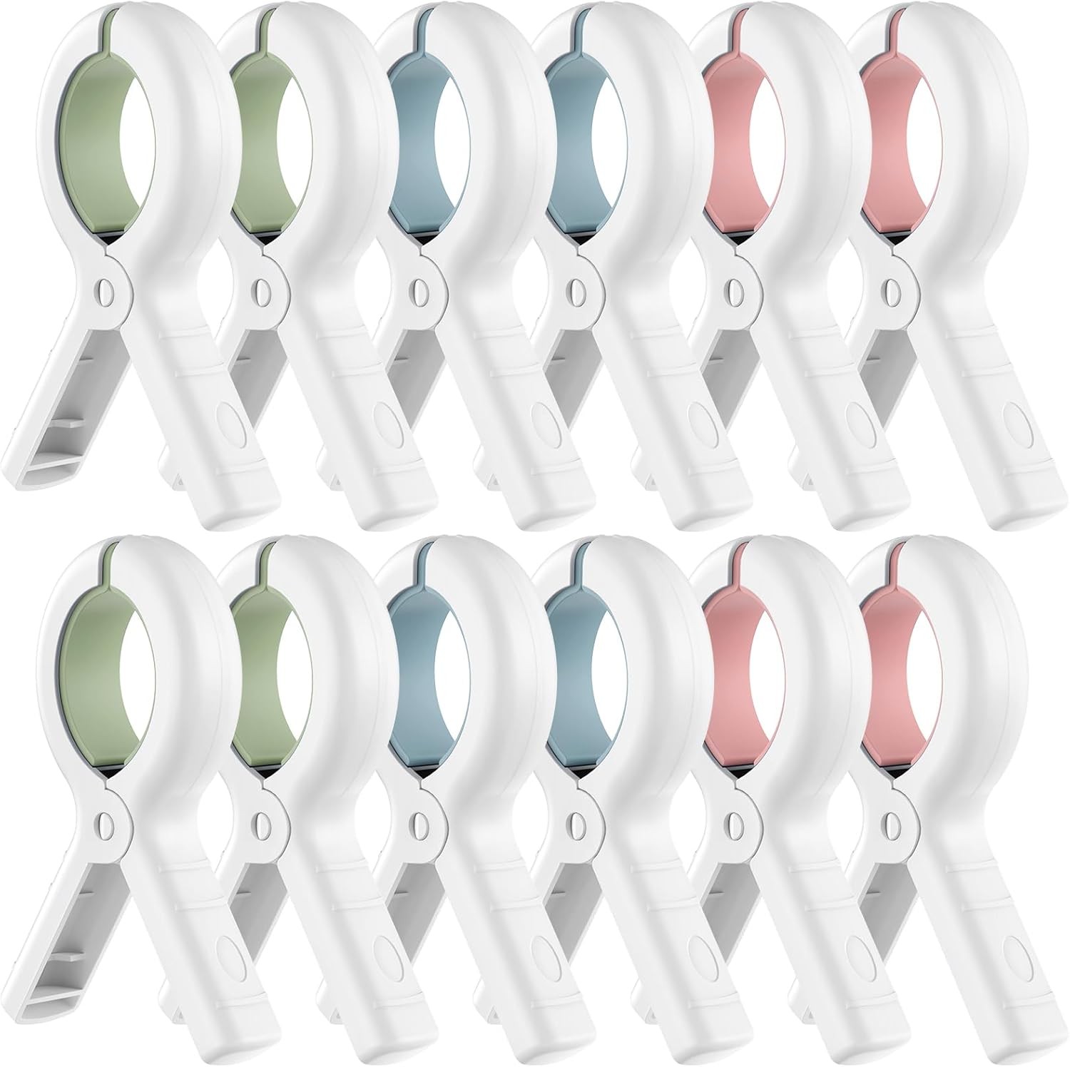 12 Pc Plastic Clothes Pins Windproof Clothes Clips Clothesline Hanging