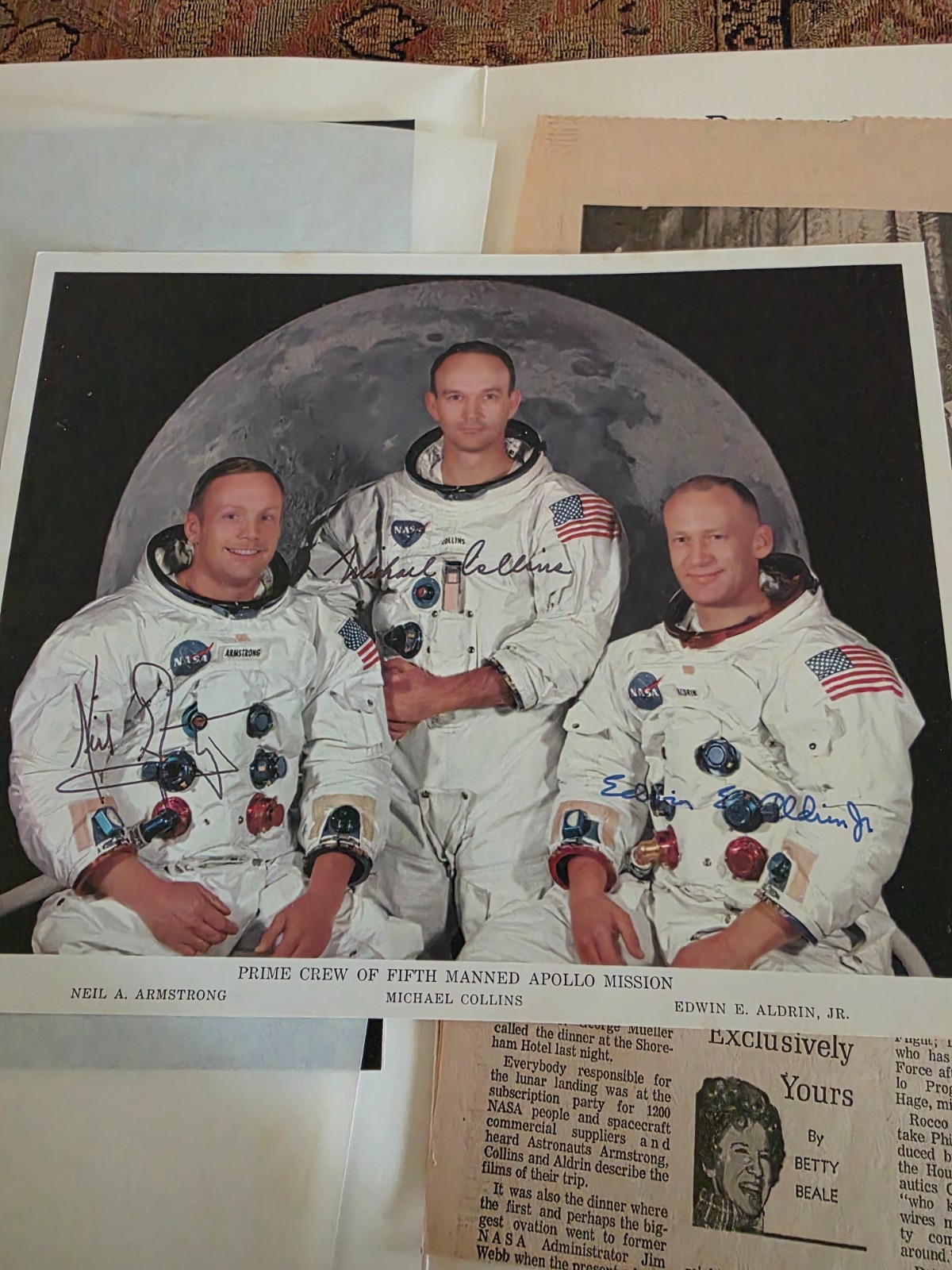 Apollo 11 Splashdown Party Program - Owned by Captain J Holcomb