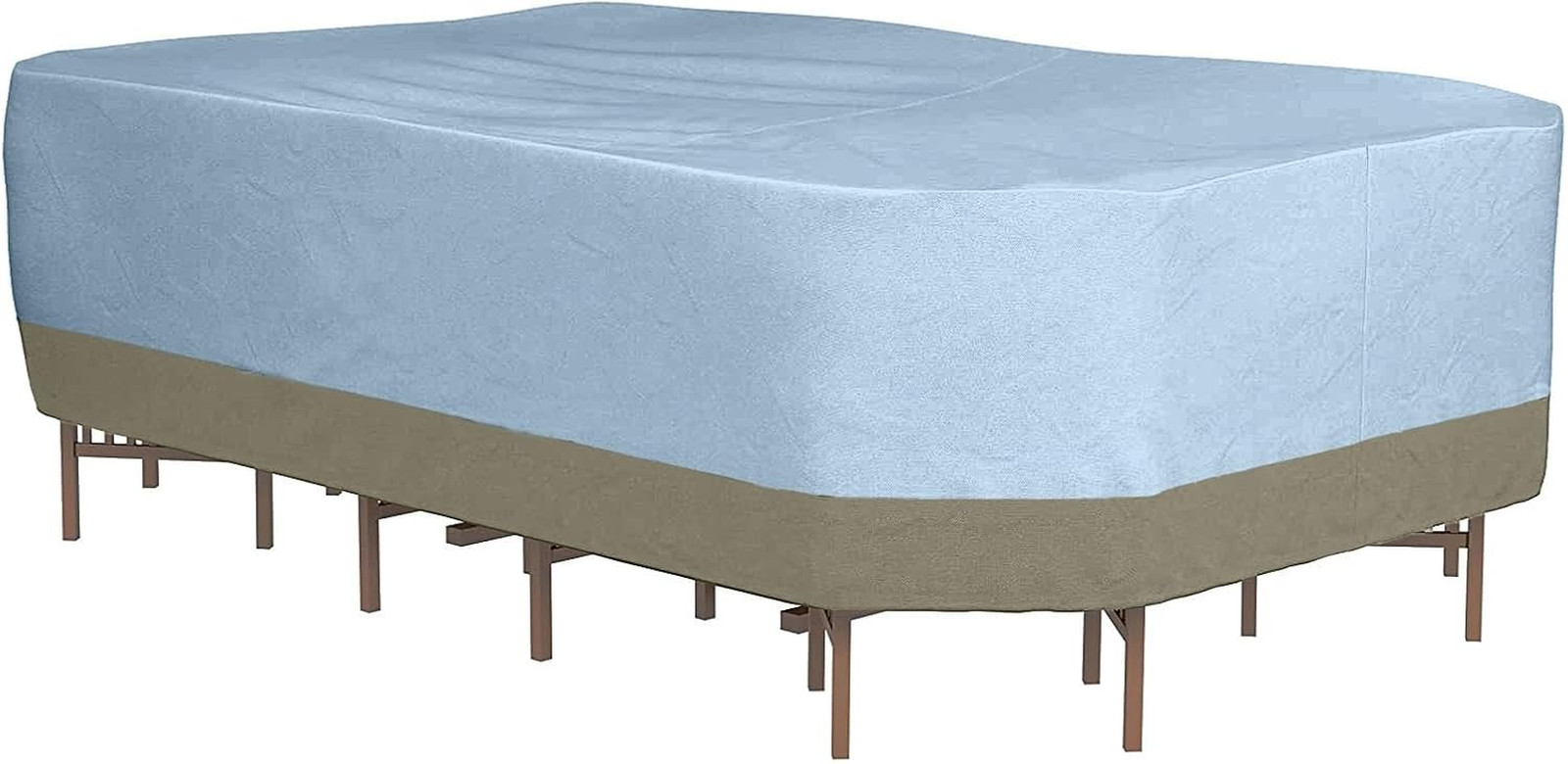 Large 125 In. Rectangle Patio Table with Chairs Cover 125L X 82W X 32H