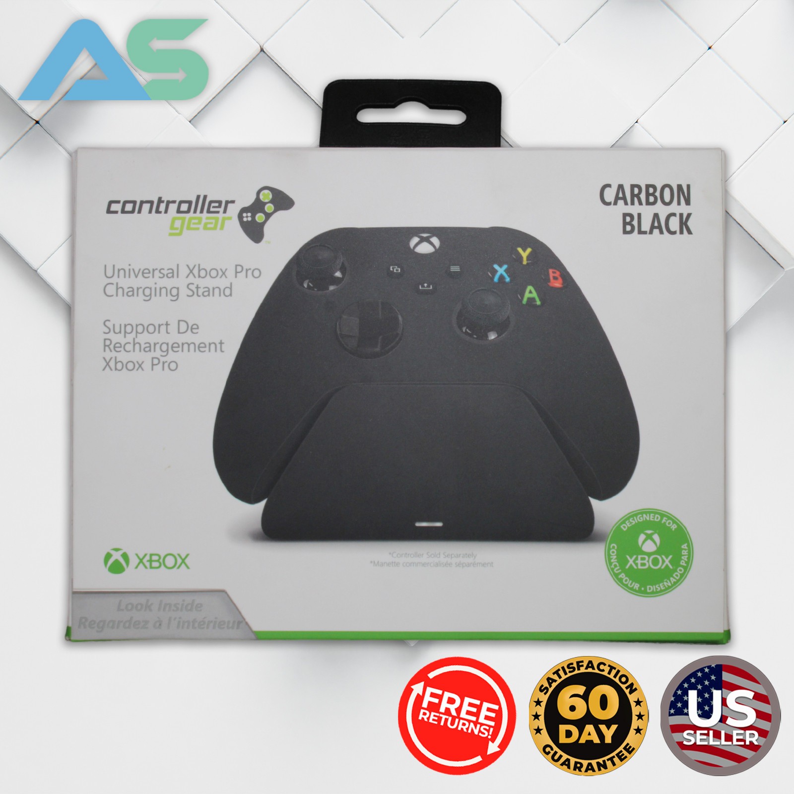 Controller Gear Carbon Black Universal Xbox Pro Controller Quick Charge Stand