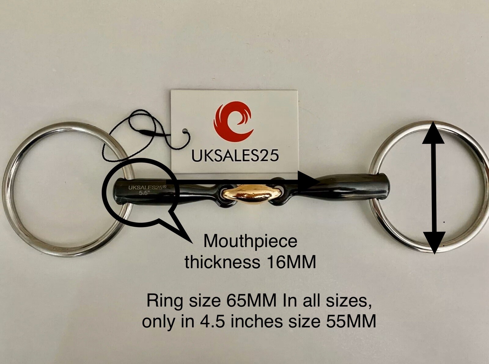 Loose Ring Sweet Iron Snaffle Bit Copper Lozenge (UKSALES25®)*SAME DAY DISPATCH*