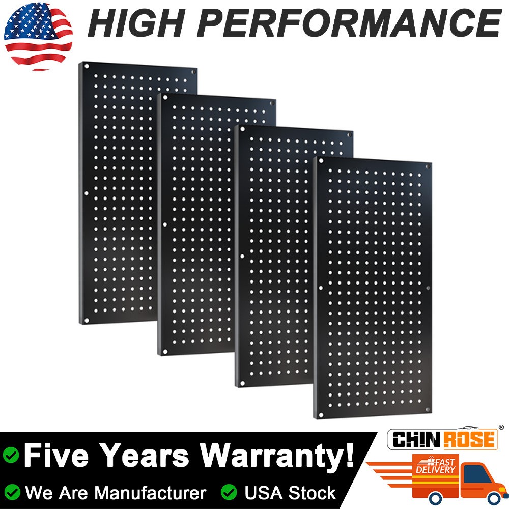 NEW 4PCS 32"x16" Heavy Duty Metal Pegboard Panels - Garage Tool Wall Organizer