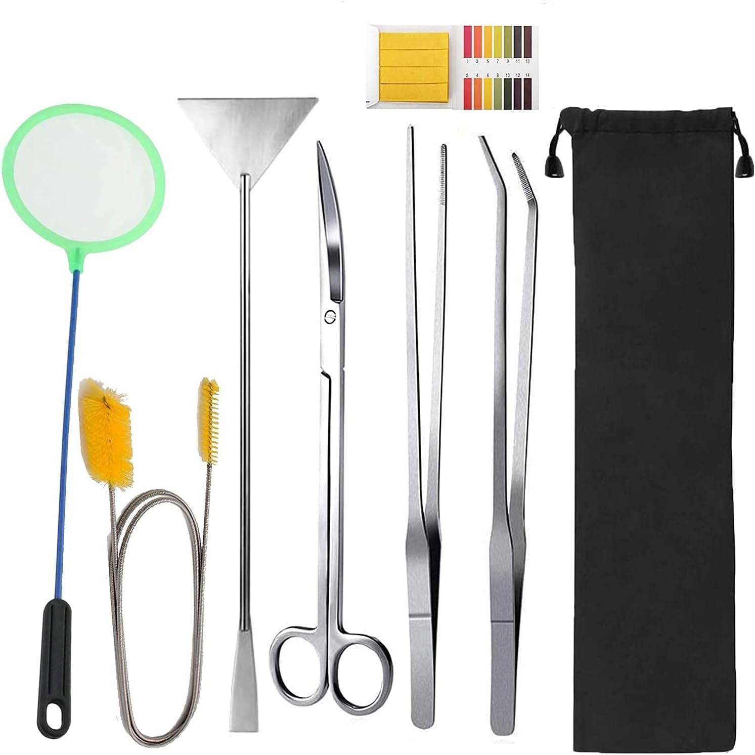 7 in 1 Aquarium Aquascaping Tools Kits,Stainless Steel Aquarium Plant Tools Twee