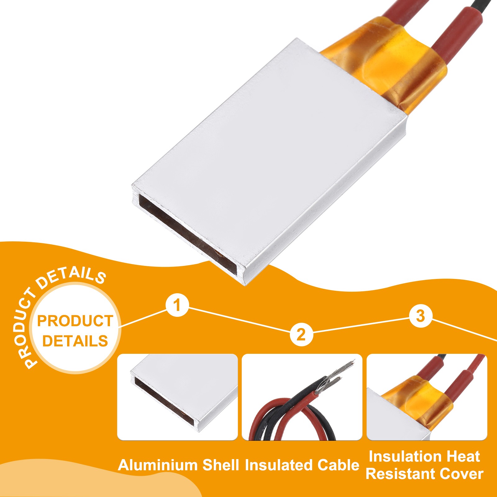 2 Pcs PTC Heating Element, 220V 10W-190W 230C PTC Heating Plate