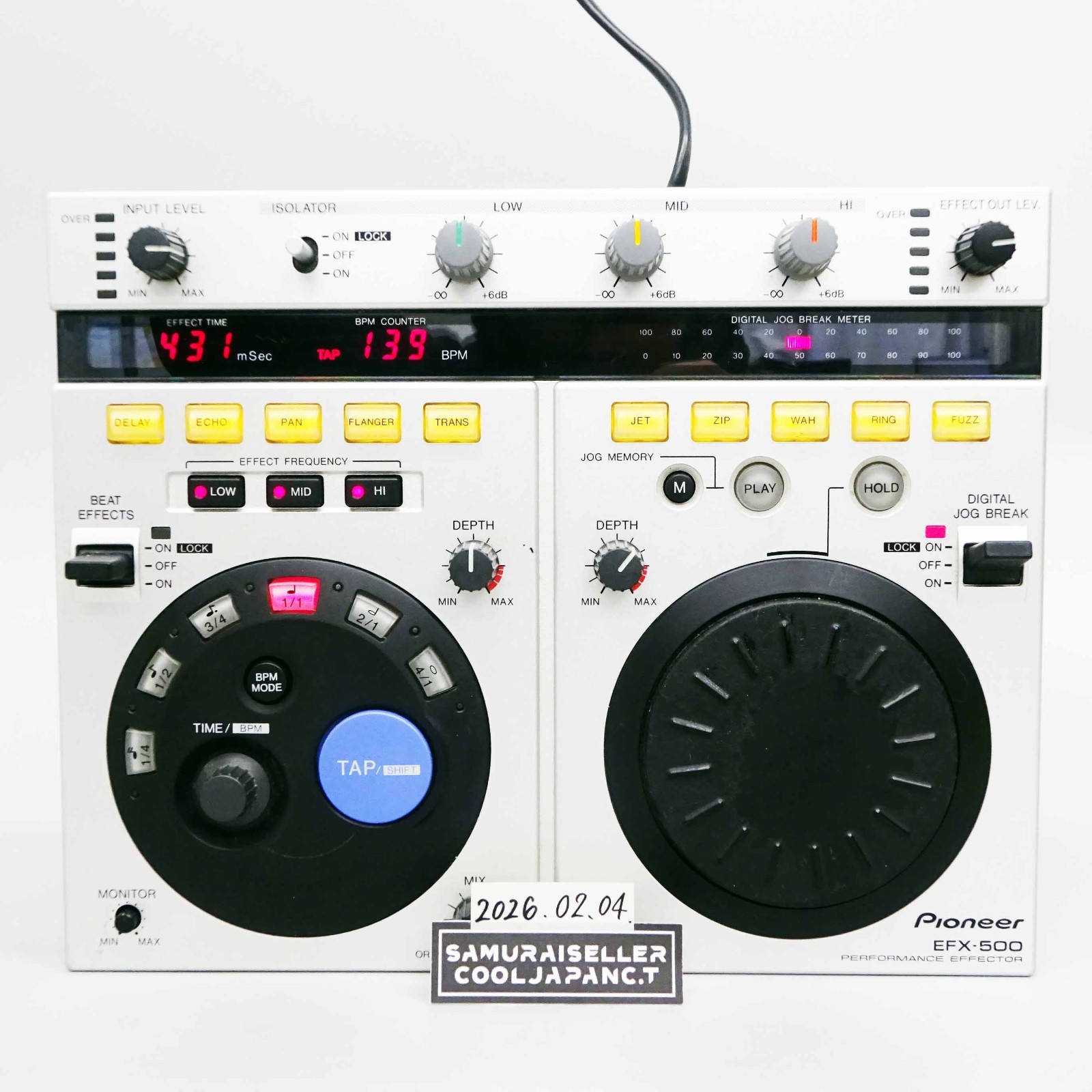 Pioneer EFX-500 DJ Turntable Mixer Controller Effector Silver Japan Used