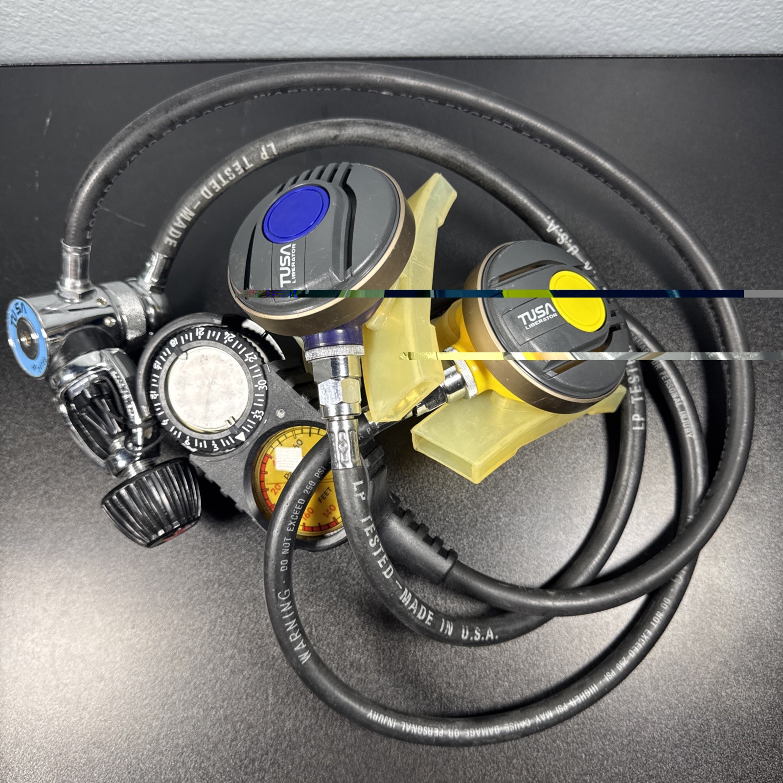 Untested. TUSA (Tabata USA) 1st Stage Regulator Pressure & Compass Gages