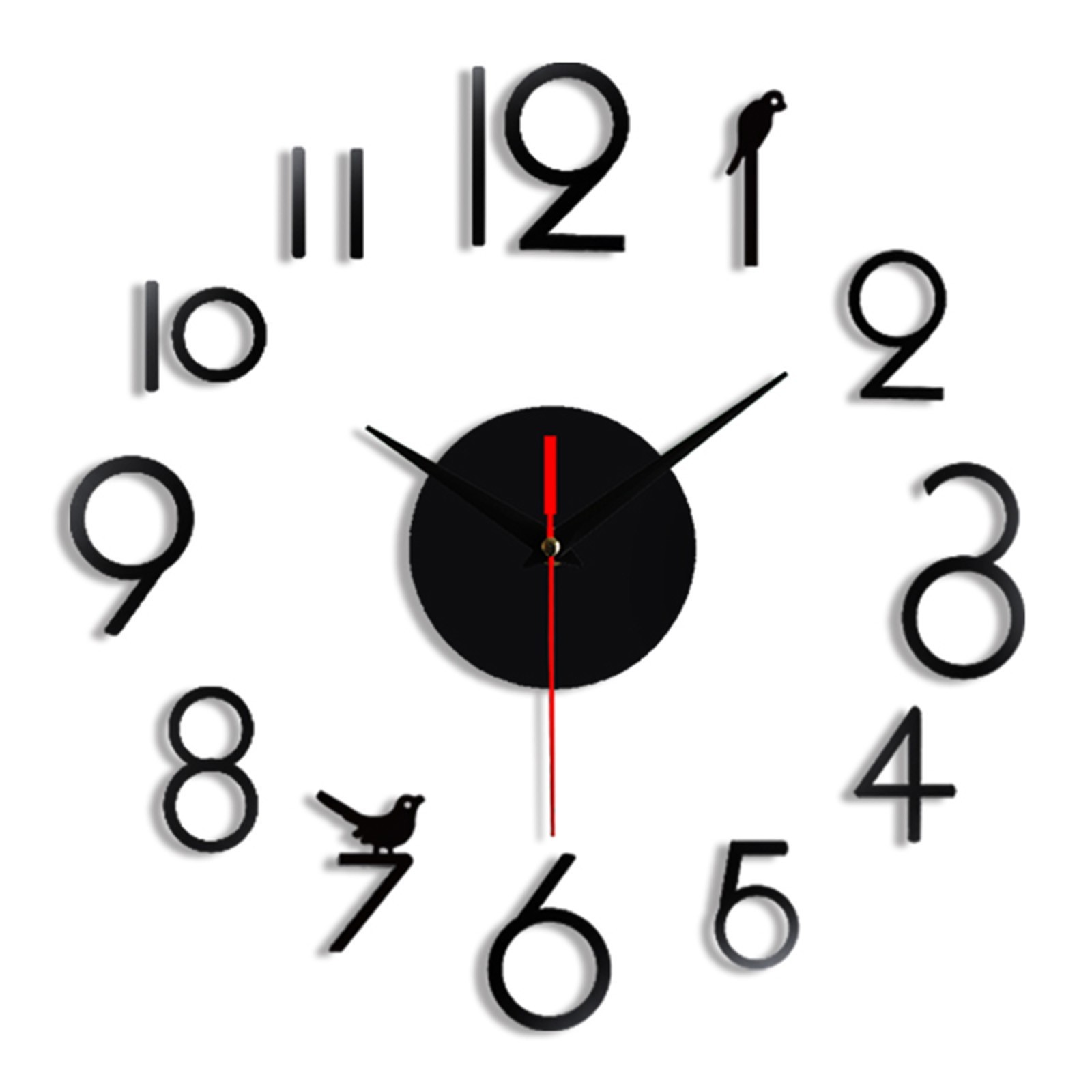 High Quality Wall Clock Stickers Functionality Silent Without Batteries