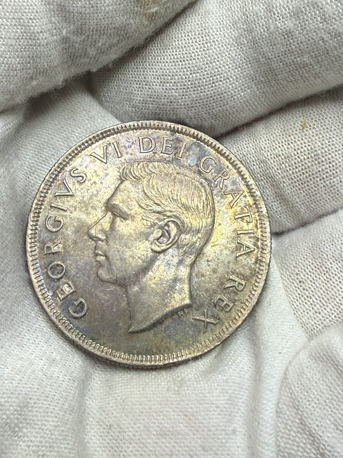 1949 Canada Silver Dollar, Gem BU, Gorgeous Toning K62