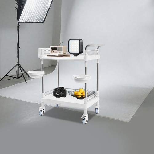Professional Medical Trolley Cart Mobile Utility Cart with Wheels & Basins USA