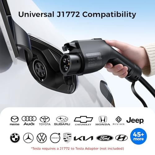 2026 New Level 1&2 EV Charger, 8-16Amp Adjustable Current & Timer, 25FT EV