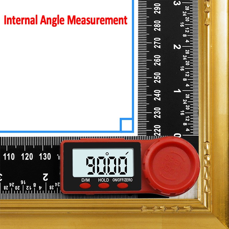 8 In/200 mm Digital Angle Finder ProtractorMeasuring Ruler with LCD Display AO