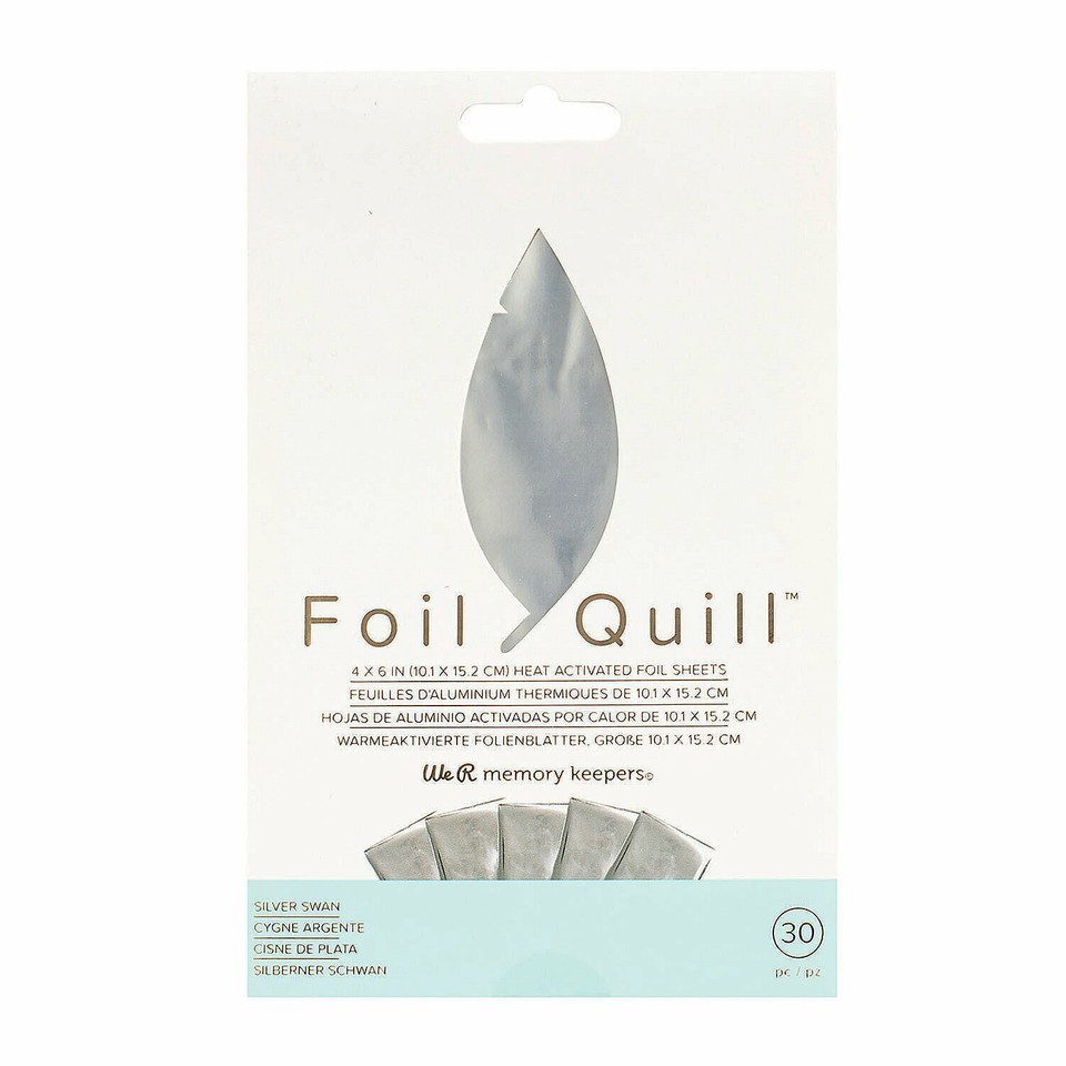 We R Memory Keepers  Foil Quill 30 Sheets 4"x6" 660668 Silver Swan