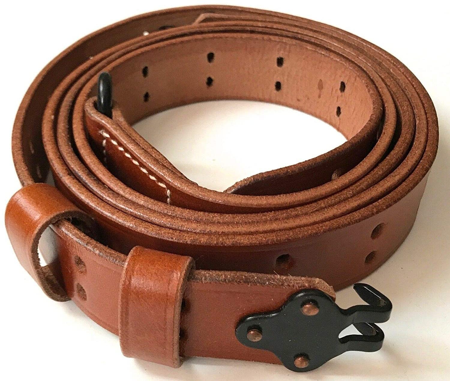 US M1907 Leather Sling WWII M1 Garand Rifle ( & Steel Hardware)