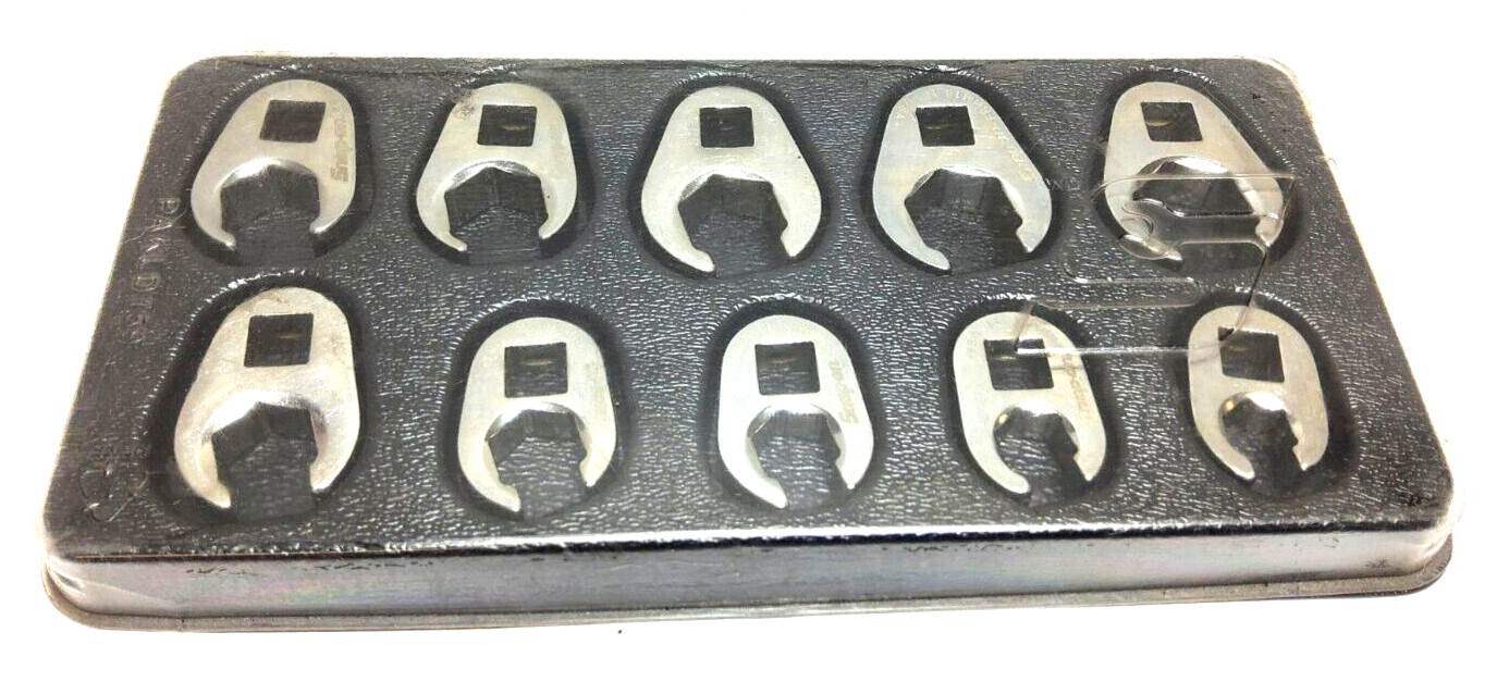New Snap-on™ 3/8" drive 10 thru 19 mm 6pt Flare nut Crowfoot Set 210FHRMA Unused