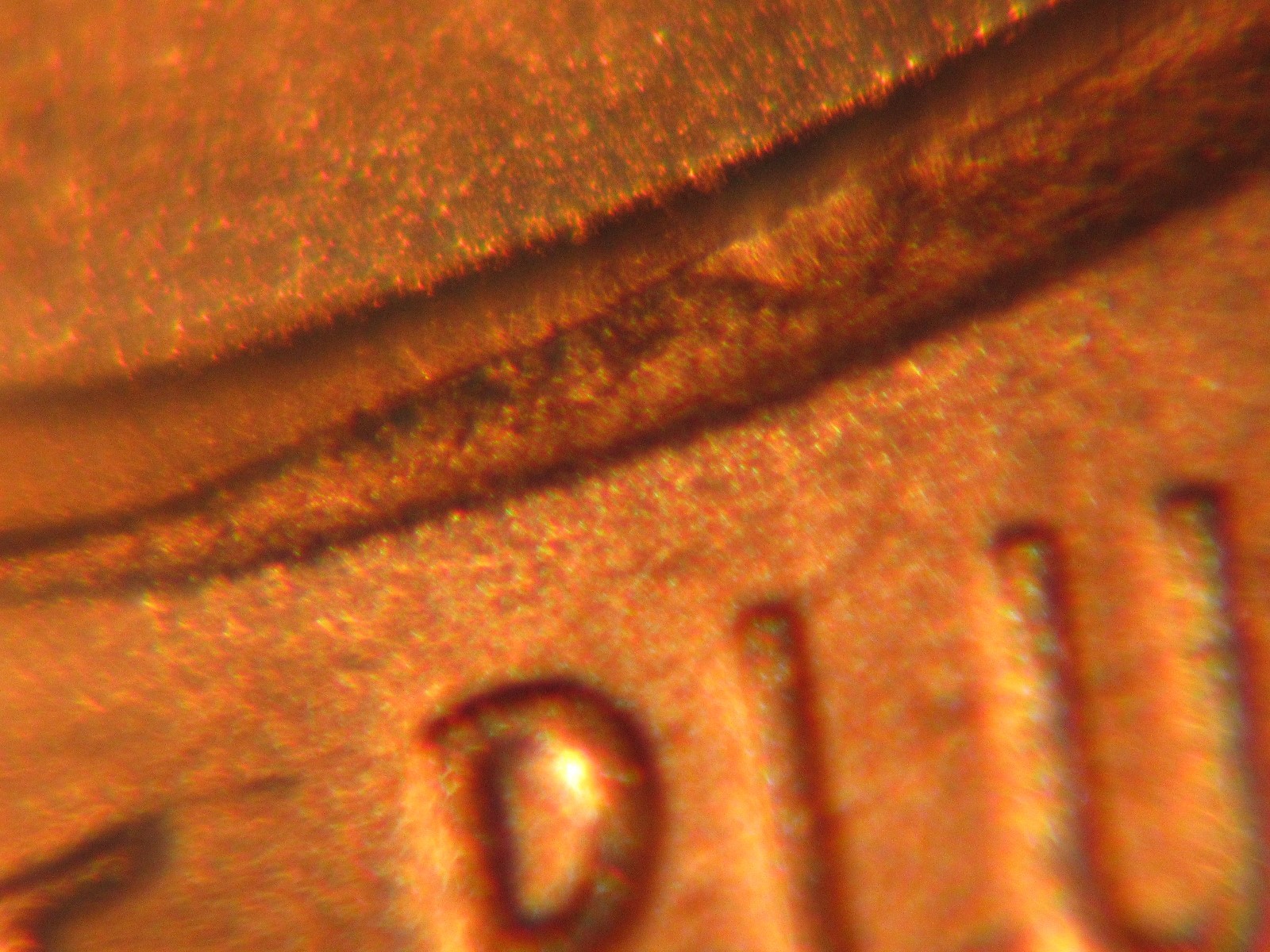 2016 D Lincoln Penny with Reverse Die Crack Error