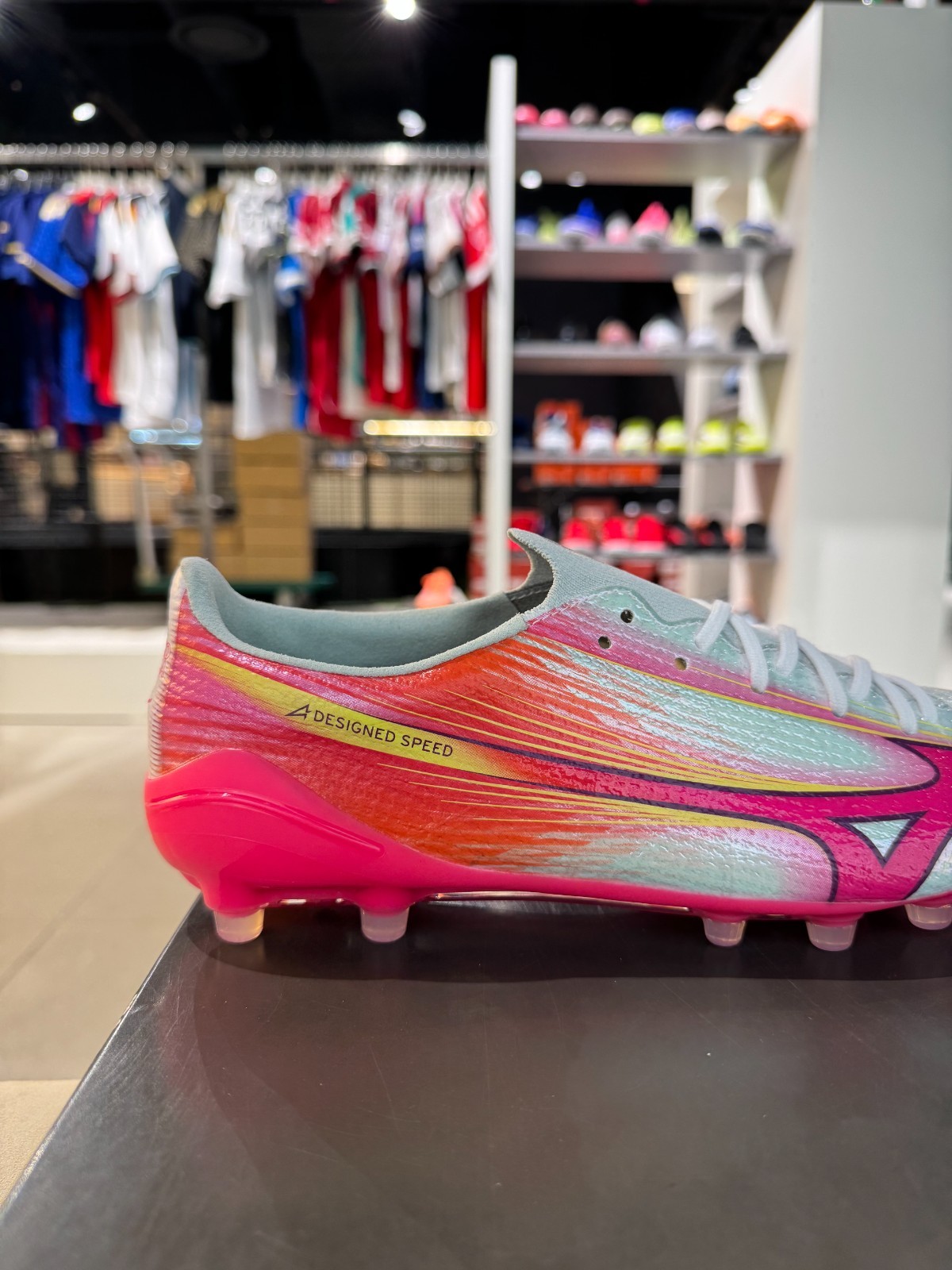 Mizuno Alpha III Elite AG Soccer Cleats Football Shoes Red Pink P1GA266364