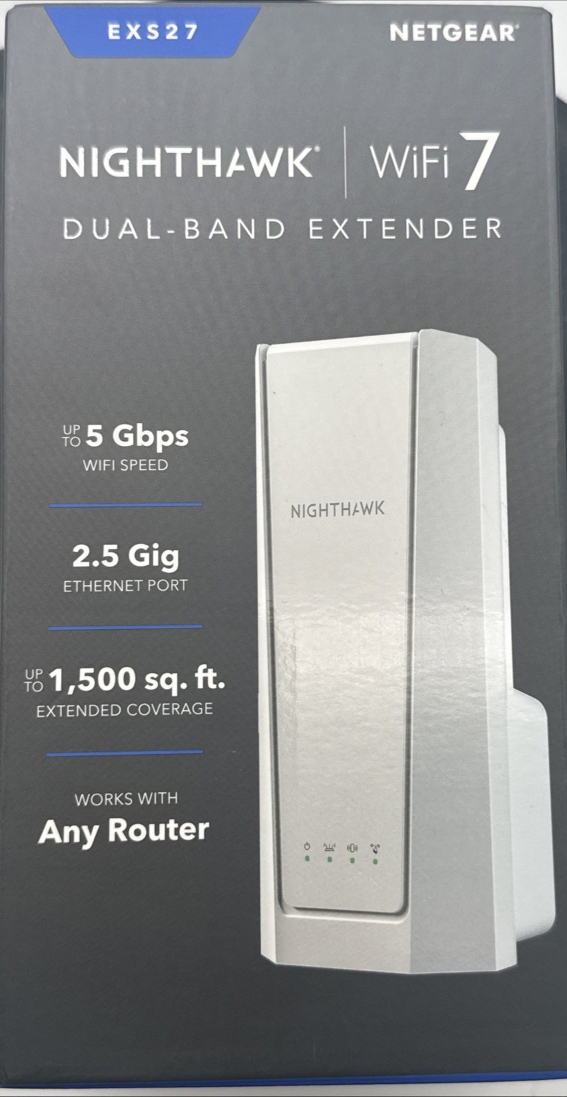 Netgear | EXS27 BE5000 | Nighthawk Dual Band Wi-Fi 7 Range Extender | Used