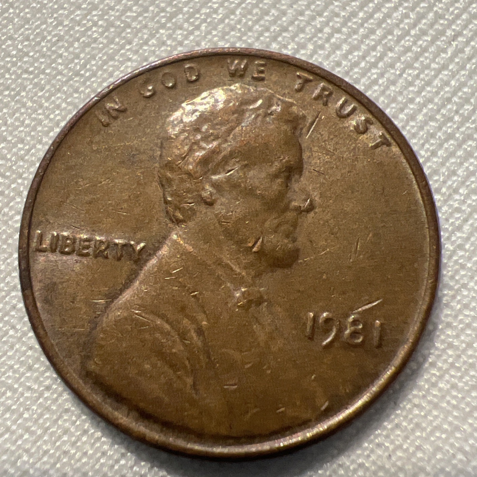 1981 Lincoln Penny No Mint Mark