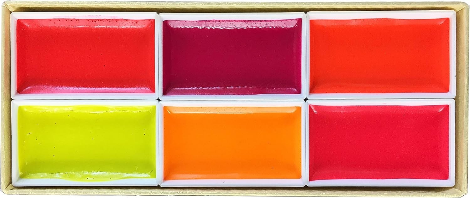 Kissho Paint for Japanese Painting Horn Face Color Lumi Accent Colors 6 Colors