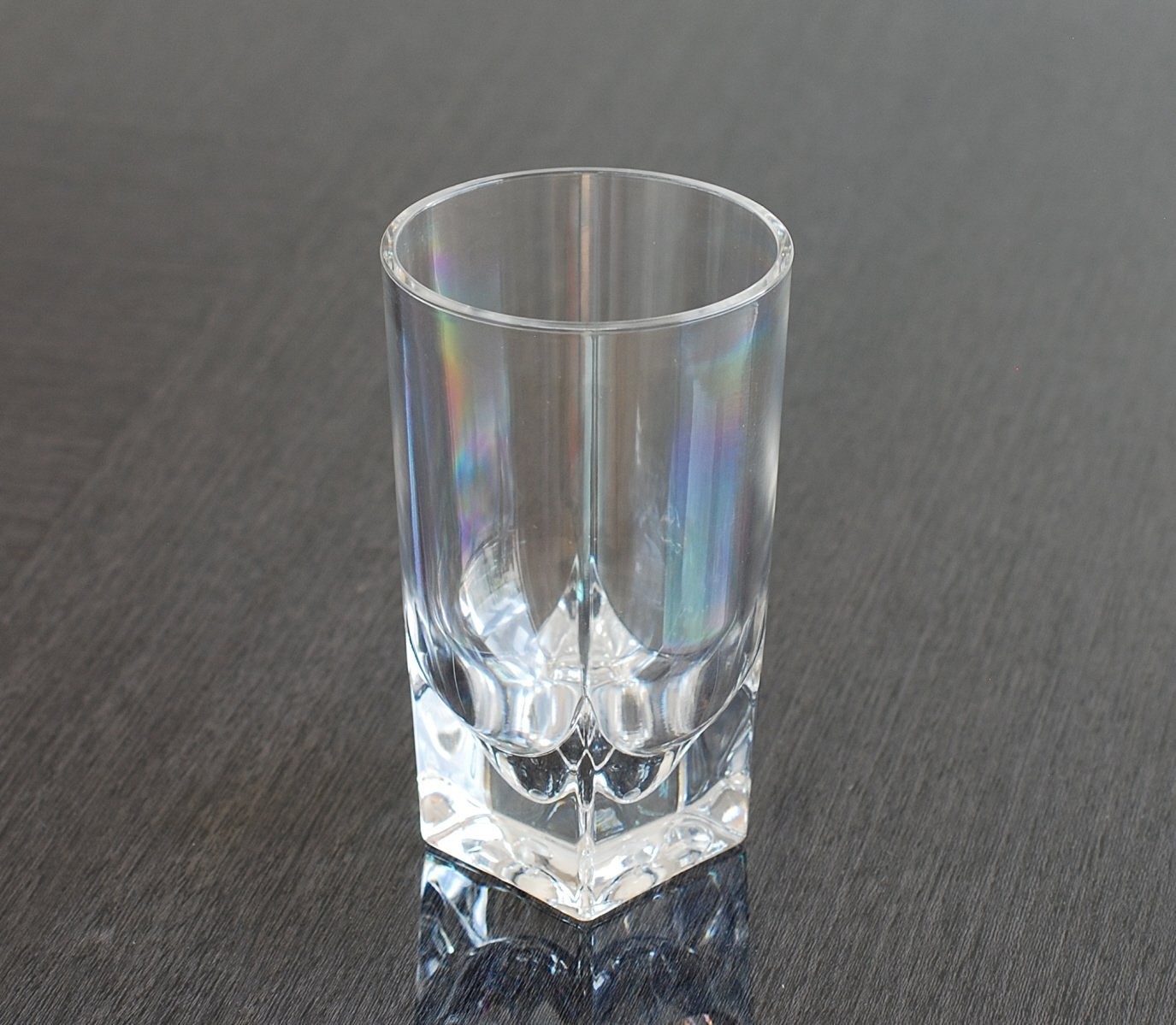 QG 4 pc Ice Cube Square Heavy Base Clear Acrylic Plastic Bathroom Accessory Set